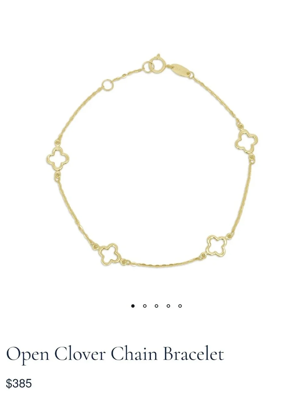 Lindsey Leigh Jewelry Open Clover Chain Bracelet - Picture 1 of 6